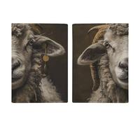Passport Holder Coin Purse Card Holder Sheep Head Image Printed Travel Wallet Suitable for Men And Women, style, 20.3x13.8cm, Modern