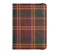 Passport Holder Cover for Travel Scottish Plaid Passport Book Case for Women Men with Card Slot Brown