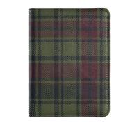Passport Holder Cover for Travel Scottish Plaid Passport Book Case for Women Men with Card Slot Olive Green Red