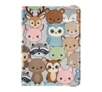 Passport Holder Cover Wallet, Adorable Forest Animals Pattern, PU Leather Travel Essentials Waterproof Blocking Leather Card Case for Men Women