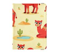 Passport Holder Cover Wallet, Camel Desert, PU Leather Travel Essentials Waterproof RFID Blocking Leather Card Case for Men Women