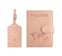 Passport Holder Cover Wallet Case, PU Leather Passport Cover with RFID Blocking, Portable Universal Travel Wallet Case Organiser for Passports, Boarding Passes, Credit Cards, Travel Documents