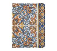 Passport Holder Cover Wallet, Colorful Ornate Scroll Pattern, PU Leather Travel Essentials Waterproof RFID Blocking Leather Card Case for Men Women