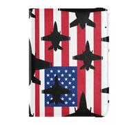 Passport Holder Cover Wallet leather Card Holder Passport Case Fighter Jet