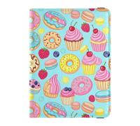 Passport Holder Cover Wallet leather Passport Cover Sweet Donut Cupcake