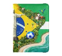 Passport Holder Cover Wallet, Razil Culture, PU Leather Travel Essentials Waterproof RFID Blocking Leather Card Case for Men Women