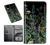 Passport Holder Cover Wallet Travel Essentials RFID Blocking Passport Cases with Business Card Holder Wallet, Travel Document Organizer for Large Capacity Wallet Women Men Family, Art Butterfly, 558