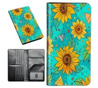 Passport Holder Cover Wallet Travel Essentials RFID Blocking Passport Cases with Business Card Holder Wallet, Travel Document Organizer for Large Capacity Wallet Women Men Family, Art Butterfly, 547