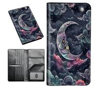 Passport Holder Cover Wallet Travel Essentials RFID Blocking Passport Cases with Business Card Holder Wallet, Travel Document Organizer for Large Capacity Wallet Women Men Family, Art Butterfly, 560