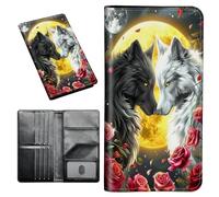 Passport Holder Cover Wallet Travel Essentials RFID Blocking Passport Cases with Business Card Holder Wallet, Travel Document Organizer for Large Capacity Wallet Women Men Family, Art Butterfly, 557