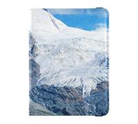 Passport Holder Covers Case leather Passport Case white snow mountain lake