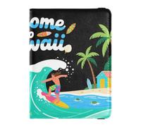 Passport Holder Covers Case leather Passport Cover welcome to Hawaii sea