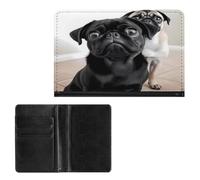 Passport Holder Elegance Cute Black Pug Dog Printing Passport Cover Slim Travel Passport Wallet For Women Men, style, One Size, Passport Protector