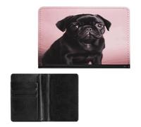 Passport Holder Elegance Cute Black Pug Printing Passport Cover Slim Travel Passport Wallet For Women Men, style, One Size, Passport Protector