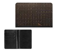 Passport Holder Elegance Egyptian Hieroglyph Printing Passport Cover Slim Travel Passport Wallet For Women Men, style, One Size, Passport Protector