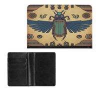 Passport Holder Elegance Egyptian Scarab Printing Passport Cover Slim Travel Passport Wallet For Women Men, style, One Size, Passport Protector
