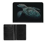 Passport Holder Elegance Glowing Green Sea Turtle Printing Passport Cover Slim Travel Passport Wallet For Women Men, style, One Size, Passport Protector