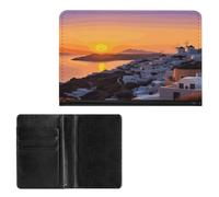 Passport Holder Elegance Greece Island Landscape Printing Passport Cover Slim Travel Passport Wallet For Women Men, style, One Size, Passport Protector