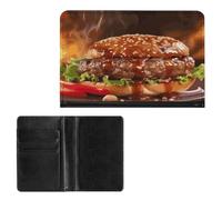 Passport Holder Elegance Hamburger Steak Fast Food Printing Passport Cover Slim Travel Passport Wallet For Women Men, style, One Size, Passport Protector