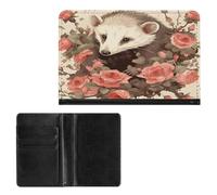 Passport Holder Elegance Opossum And Roses Printing Passport Cover Slim Travel Passport Wallet For Women Men, style, One Size, Passport Protector