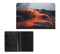 Passport Holder Elegance Red Hot Lava from Printing Passport Cover Slim Travel Passport Wallet For Women Men, style, One Size, Passport Protector