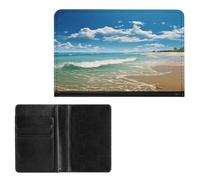 Passport Holder Elegance Sandy Beach Printing Passport Cover Slim Travel Passport Wallet For Women Men, style, One Size, Passport Protector