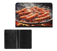 Passport Holder Elegance Sausage on Fire Printing Passport Cover Slim Travel Passport Wallet For Women Men, style, One Size, Passport Protector