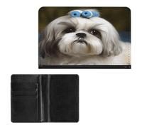 Passport Holder Elegance Shih Tzu Dog Printing Passport Cover Slim Travel Passport Wallet For Women Men, style, One Size, Passport Protector