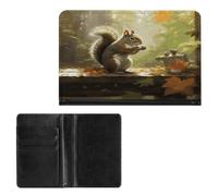 Passport Holder Elegance Squirrel Eats Nuts-png Printing Passport Cover Slim Travel Passport Wallet For Women Men, style, One Size, Passport Protector