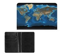 Passport Holder Elegance World Map Printing Passport Cover Slim Travel Passport Wallet For Women Men, style, One Size, Passport Protector