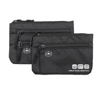 Passport Holder Family, RFID Blocking Passport Wallet, Travel Essentials Pouch, Passport Holders Bag for Men Women Traveling, Travel Document Organizer, Two-Piece Sets, Black, Rfid Blocking Passport