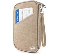 Passport Holder Family RFID Travel Document Organizer for Women Waterproof Passport Wallet Men Portable Case for Cards, Boarding Pass, ID, Money, Tickets with Zipper