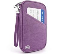 Passport Holder Family RFID Travel Document Organizer for Women Waterproof Passport Wallet Men Portable Case for Cards, Purple Wallet, Regular, Purple Wallet