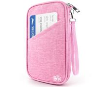 Passport Holder Family RFID Travel Document Organizer for Women Waterproof Passport Wallet Men Portable Case for Cards, Boarding Pass, ID, Money, Tickets with Zipper