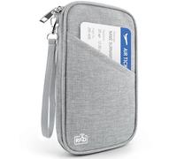 Passport Holder Family RFID Travel Document Organizer for Women Waterproof Passport Wallet Men Portable Case for Cards, Boarding Pass, ID, Money, Tickets with Zipper, Grey, Fasion