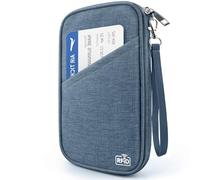 Passport Holder Family RFID Travel Document Organizer for Women Waterproof Passport Wallet Men Portable Case for Cards, Boarding Pass, ID, Money, Tickets with Zipper
