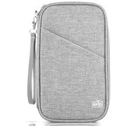 Passport Holder Family, Women Rfid Blocking Passport Wallet, Travel Document Organizer Premium Wallets Passport Holders Bag, Family - Quartz Gray, Box, Family