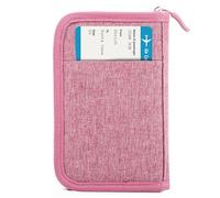 Passport Holder Family, Women Rfid Blocking Passport Wallet, Travel Document Organizer Premium Wallets Passport Holders Bag, Single - Pottery Pink, 5 x 9 x 0.78 inches, Single