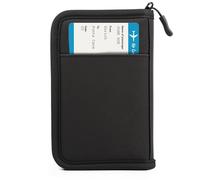 Passport Holder Family, Women Rfid Blocking Passport Wallet, Travel Document Organizer Premium Wallets Passport Holders Bag, Single - Carbon Black, Single