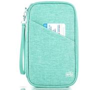 Passport Holder Family, Women Rfid Blocking Passport Wallet, Travel Document Organizer Premium Wallets Passport Holders Bag, Family - Vivid Green, Box, Family