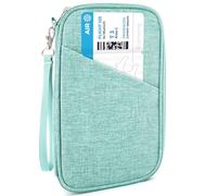 Passport Holder Family, Women Rfid Blocking Passport Wallet, Travel Document Organizer Premium Wallets Passport Holders Bag, Vivid Green, Box, Travel Fashion