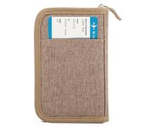 Passport Holder Family, Women Rfid Blocking Passport Wallet, Travel Document Organizer Premium Wallets Passport Holders Bag, Single - Cream Khaki, 5 x 9 x 0.78 inches, Single