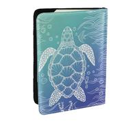 Passport Holder for Travel Essentials, Passport Cover Personalized Leather Wallet, Wallet For Men Women Birthday Gift, White, Sea Turtle