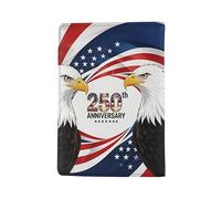 Passport Holder for Travel Essentials, Passport Cover Personalized Leather Wallet, Wallet For Men Women Birthday Gift, 250 Anniversary USA, One Size, Passport Holder Wallet With Interior Card Slots