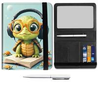 Passport Holder for Travel Essentials,Passport Wallet Cover Case with RFID Blocking,Leather Travel Documents Organizer Protector,Passport Holder for Women,Passport Case, Music and tortoise -WSJ6