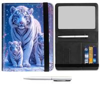 Passport Holder for Travel Essentials,Passport Wallet Cover Case with RFID Blocking,Leather Travel Documents Organizer Protector,Passport Holder for Women,Passport Case, three Cute Tiger -WSJ40