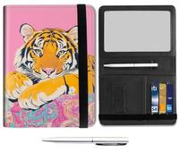 Passport Holder for Travel Essentials,Passport Wallet Cover Case with RFID Blocking,Leather Travel Documents Organizer Protector,Passport Holder for Women,Passport Case, Cute Tiger -2538