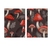Passport Holder for Travel Essentials, Red Mushrooms1 Printed Aesthetic & Cute Passport Book Case for Women and Men