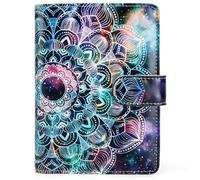 Passport Holder for Travel Essentials, RFID Blocking Passport Wallet Cover with Magnetic Closure, Passport Book Holders for Women and Men, Mandala in the Galaxy, Cute