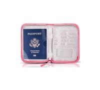 Passport Holder for Travel Essentials, RFID Blocking Protector Passport Wallets, Passport Document Organizer Case for Travel Must Have, Pink, Travel Fashion